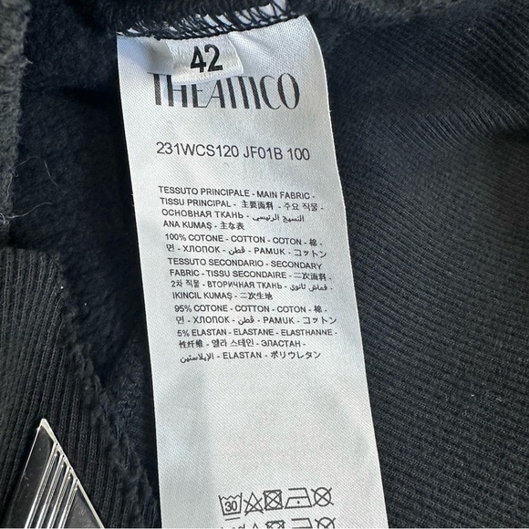 NWT The Attico Hannah asymmetrical mini skirt black size 42 US 4-6 - Picture 9 of 12